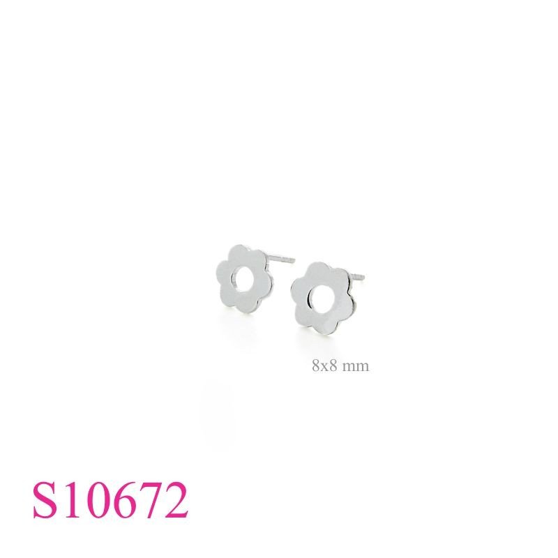 Earrings, flower shape.