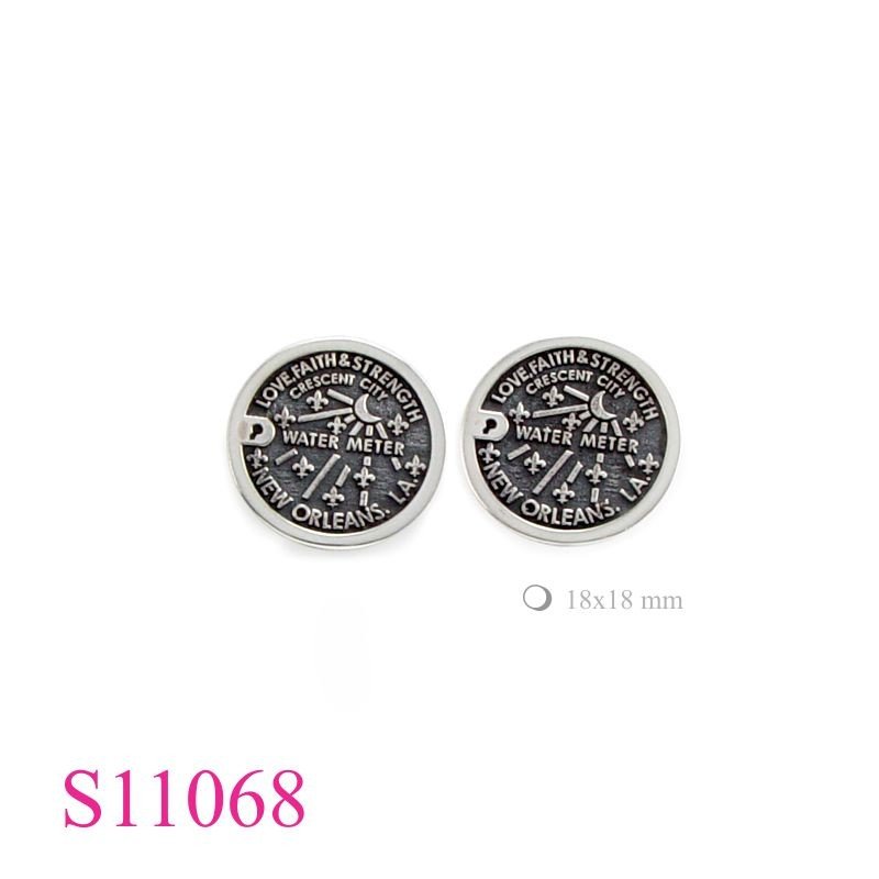 Earrings, 18mm "WATER METER".