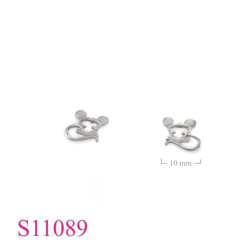 Earrings, cut out mouse.