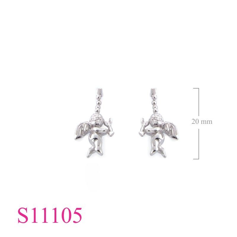 Earrings, cupidand ball chain.