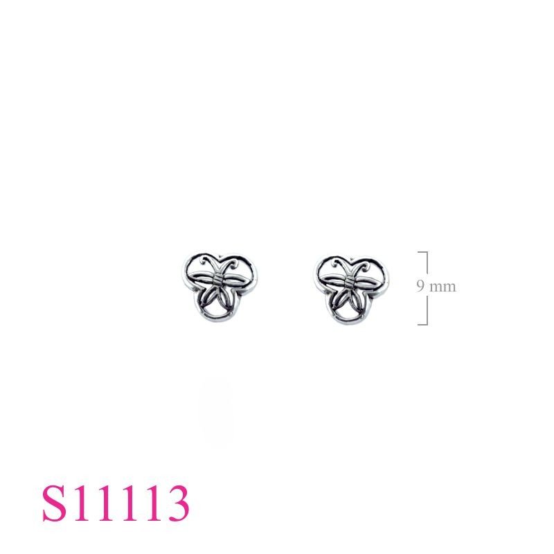 Earrings, cut out design.