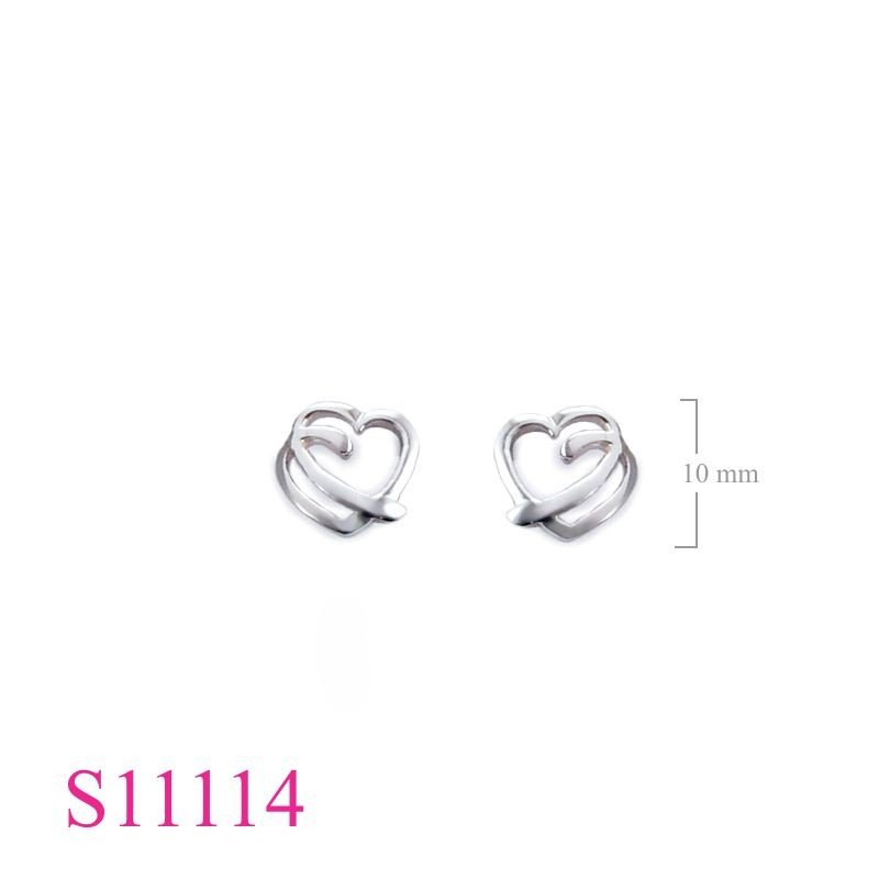 Earrings, heart.