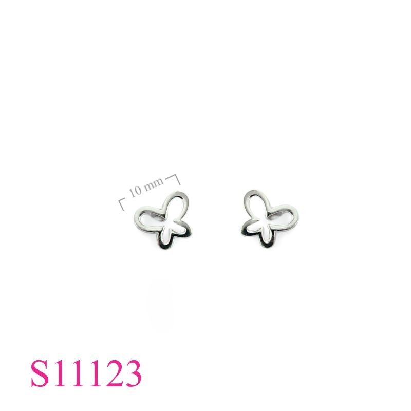Earrings, butterfly line.