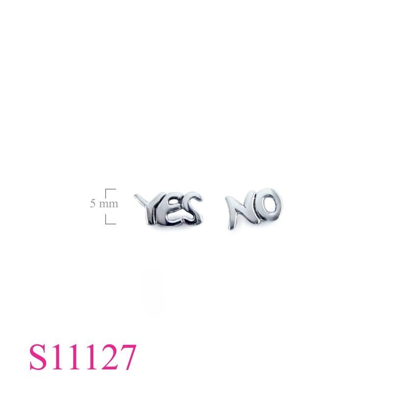 Earrings, "Yes, No".