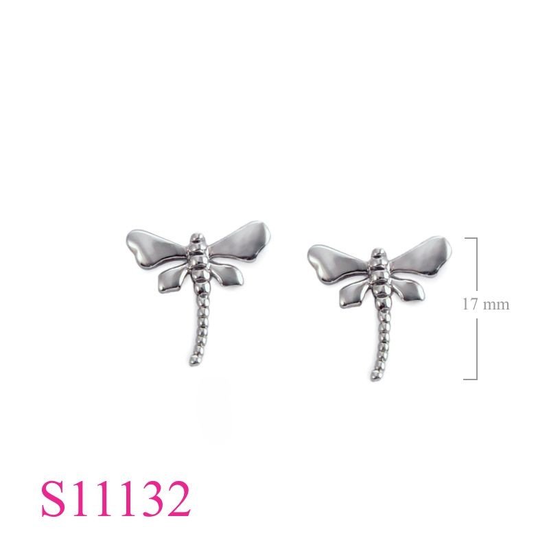 Earrings, dragonfly.