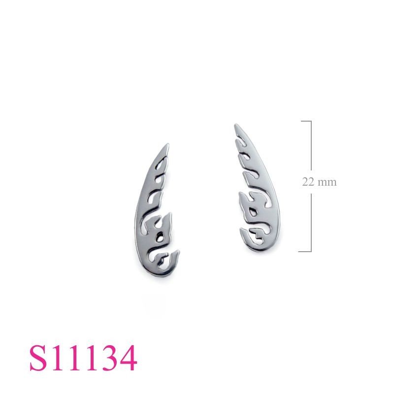 Earrings, wing.