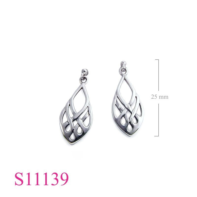 Earrings, drop Celtic.