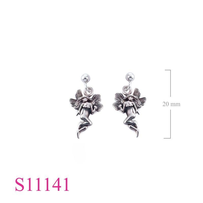 Earrings, fairy and ball post.