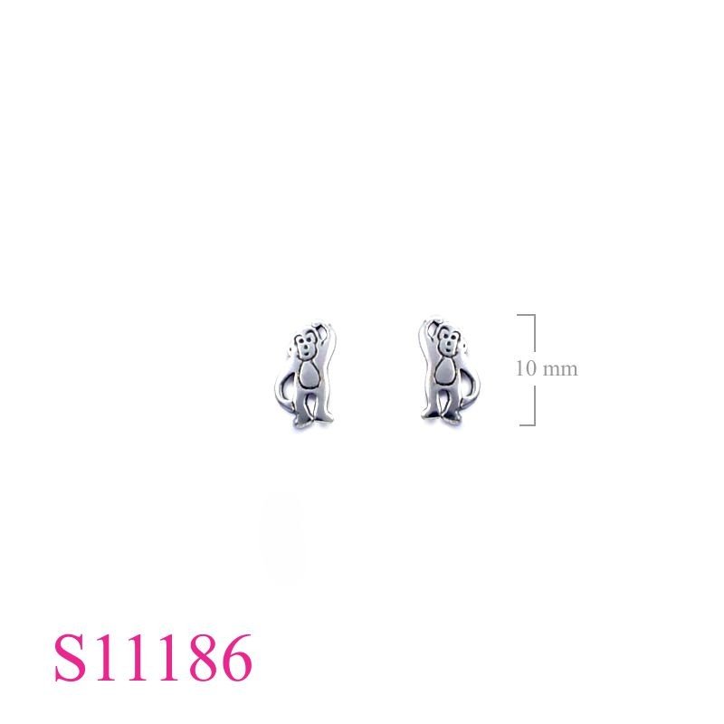 Monkey Earrings, small monkey.