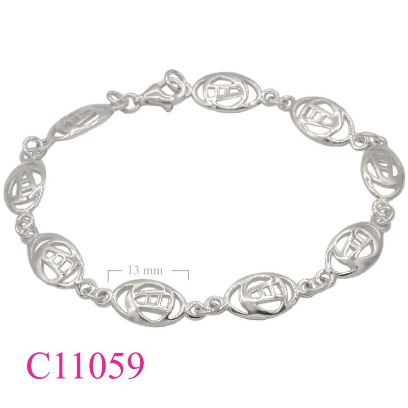 Bracelet, 9 ovals Mackintosh design.
