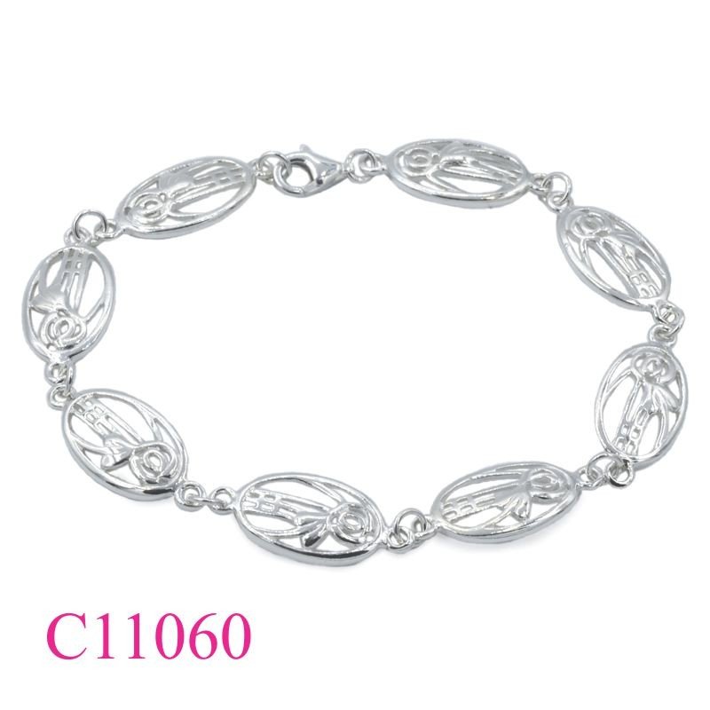 Rose Bracelet, Mackintosh Bracelet, 7 oval Mackintoshdesign.