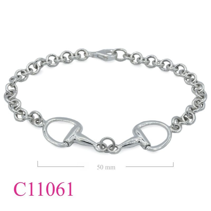 Bracelet, chain and 2 hore bits (1 oval link).