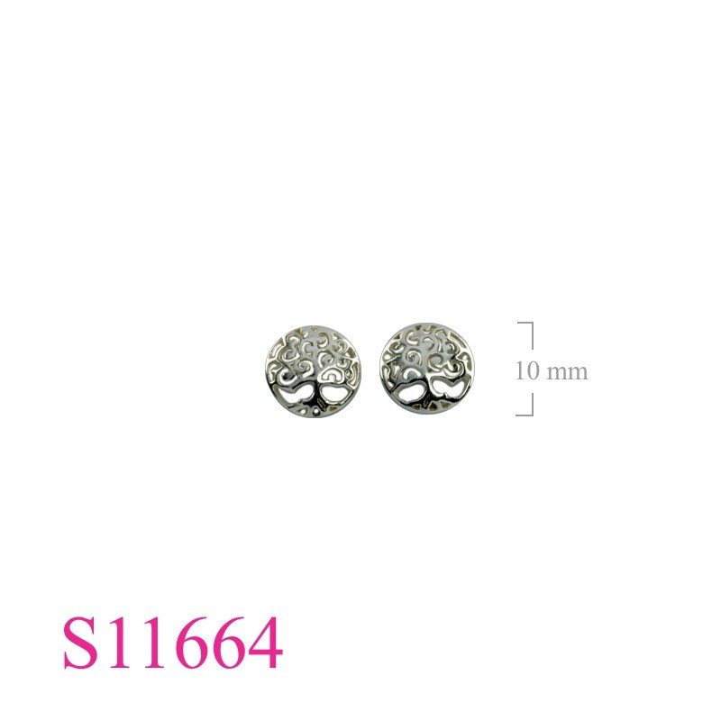 Tree Of Life Earrings, Travel Jewelry Earrings, 10mm round .