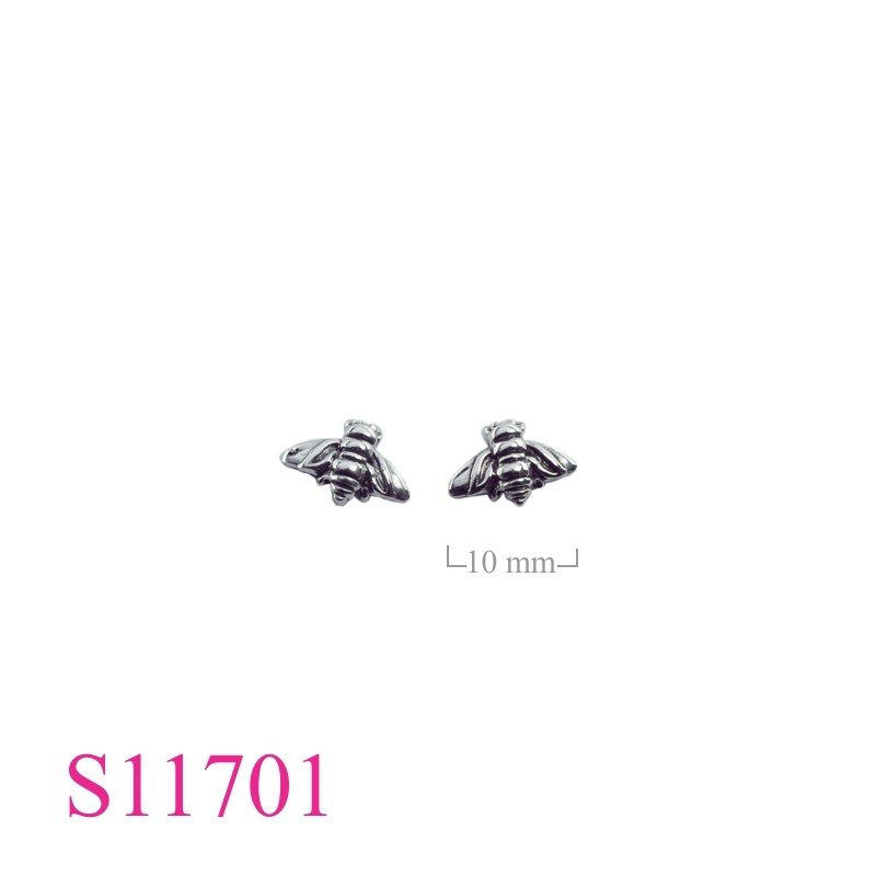 Earrings, 10mm Bee.