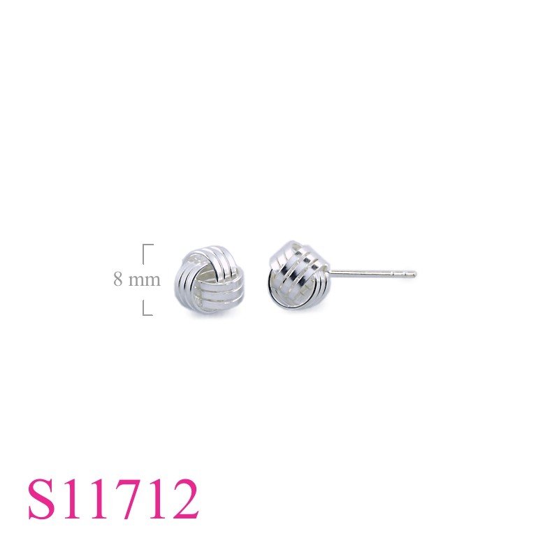 Earrings, 8mm flat wires ball.