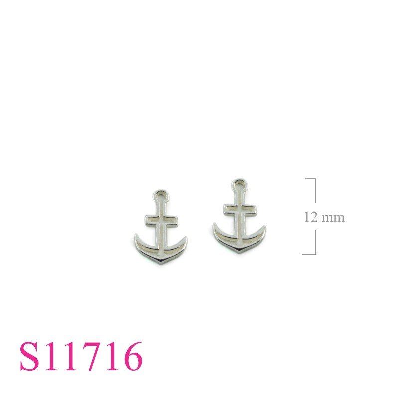 Earrings, 12mm anchor.
weigh 1.32 g.