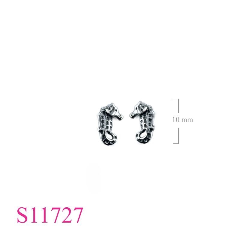 "Seahorse Earrings, 10mm seahorse."