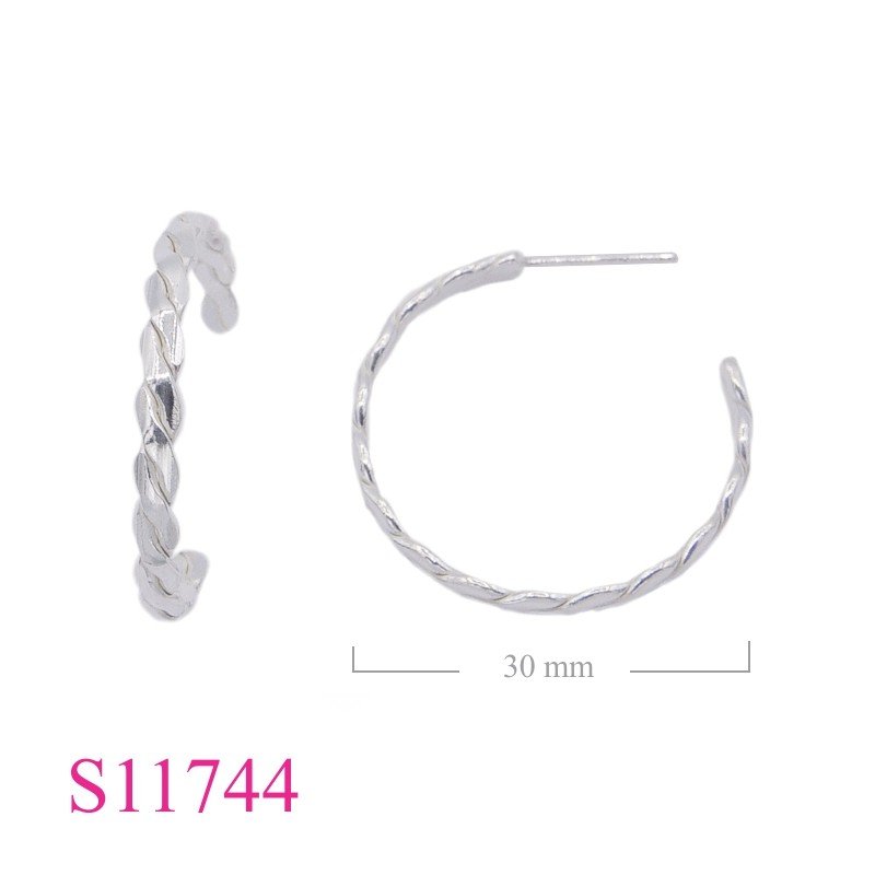Earrings, 3x28mm twist flat wires.