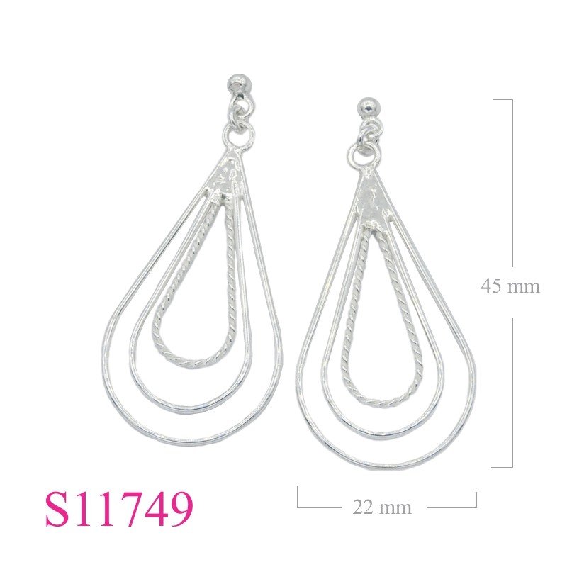 Earrings, drop wires.