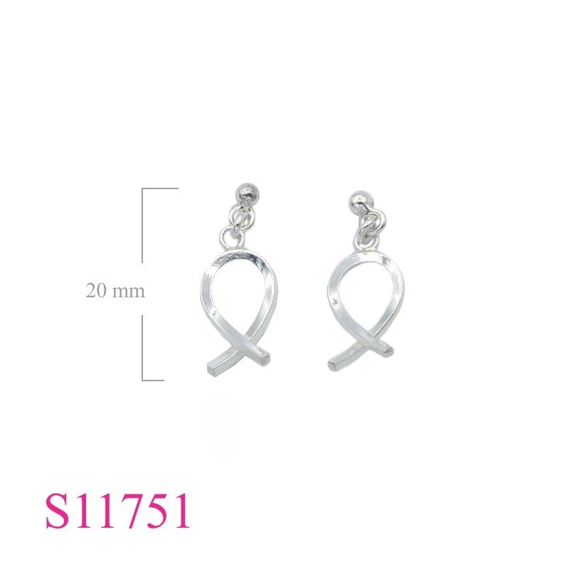 Earrings, cross bo wire.