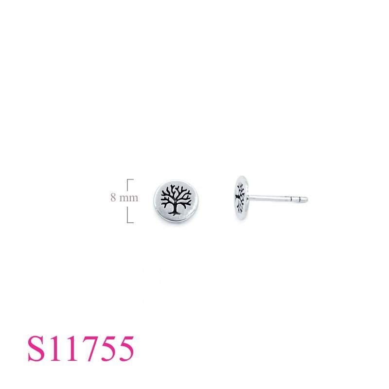 Tree Of Life Earrings, Travel Jewelry Earrings, 8mm round Tree of Life.