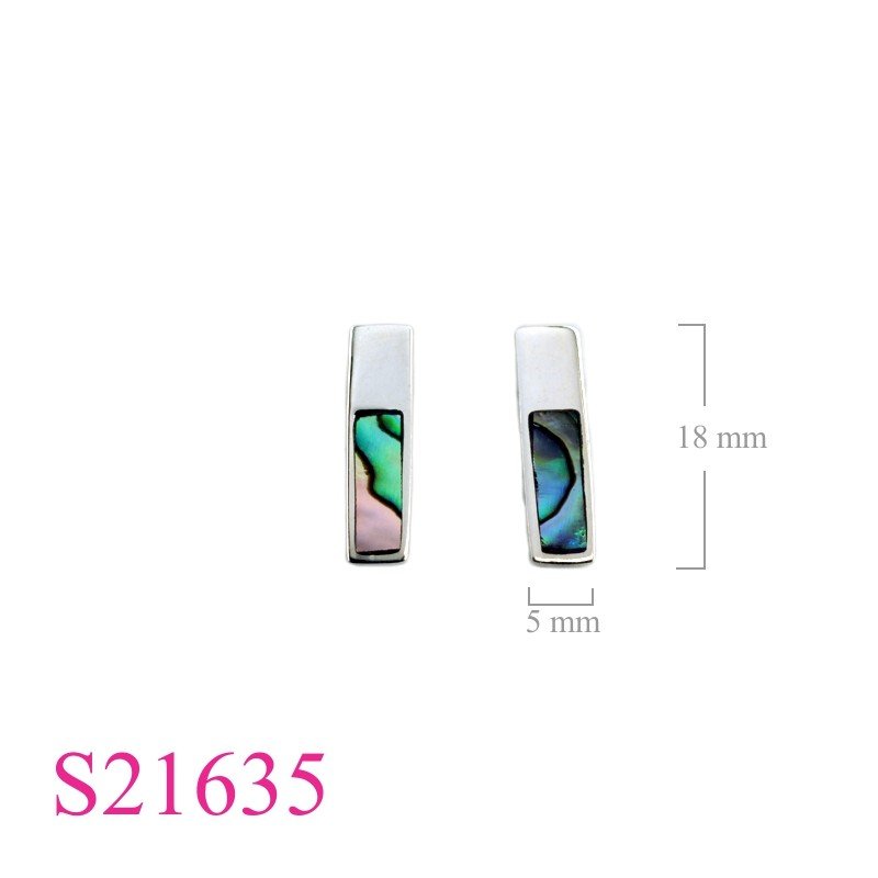 Earrings, rectangle.