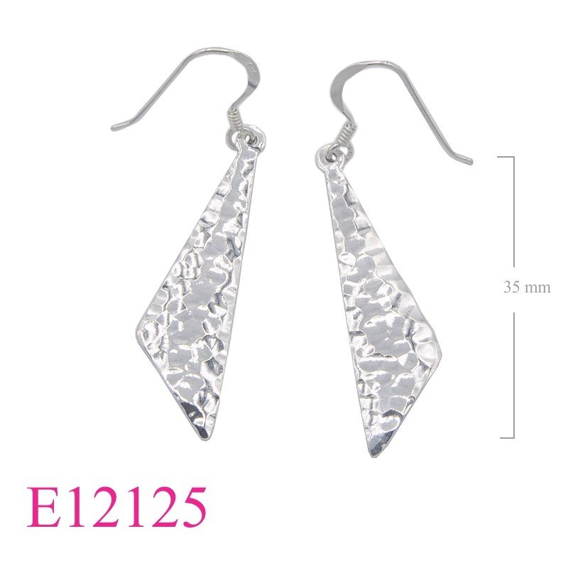 Earrings, hammered sheet.