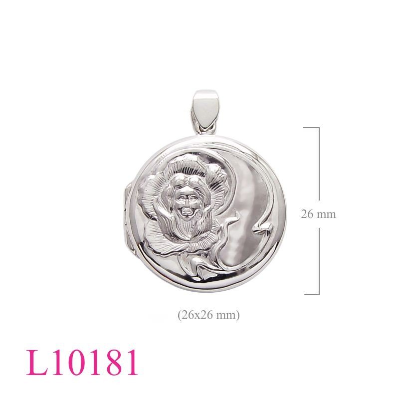 Flower Locket, 28mm  design round.