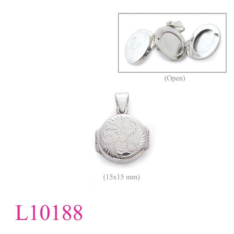 Round Locket, 15mm 3 folds round.