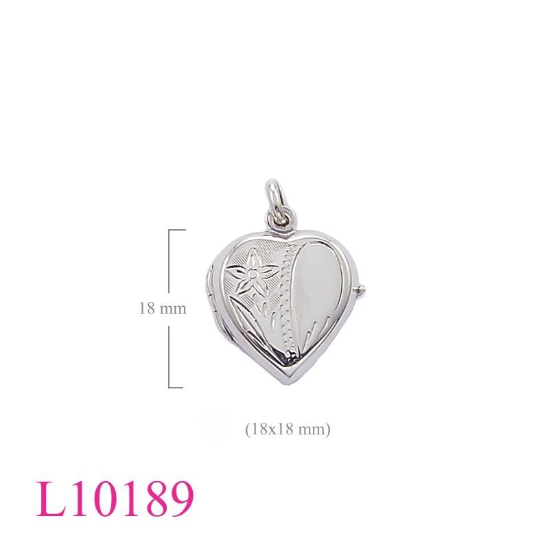Heart Locket, 20mm engraved .