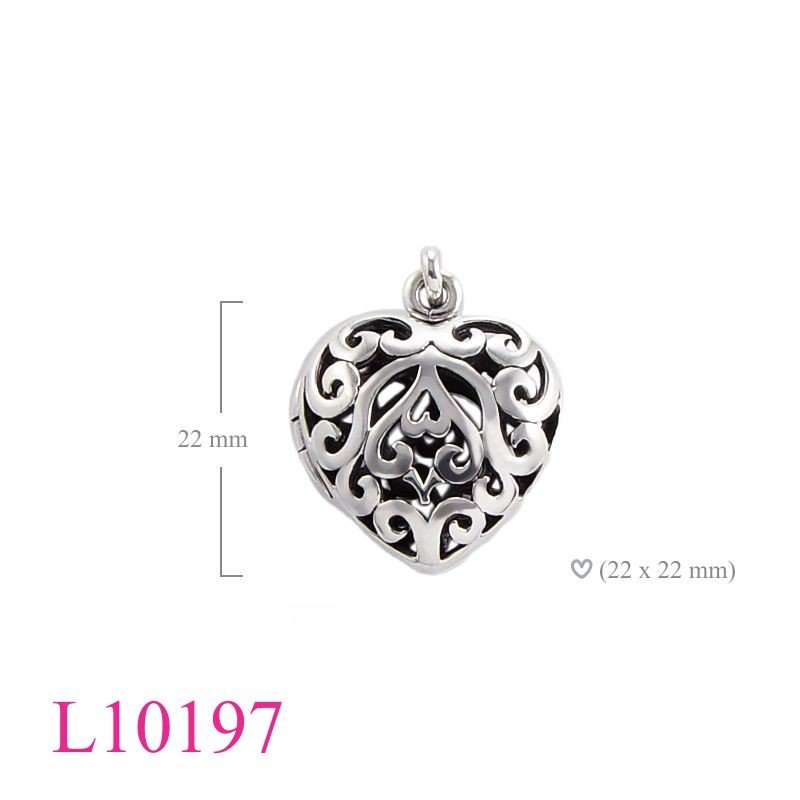Heart Locket, 21mm stencil .