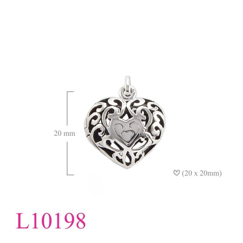 Heart Locket, 22mm stencil .