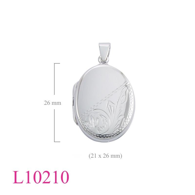 Oval Locket, 21x28mm oval.