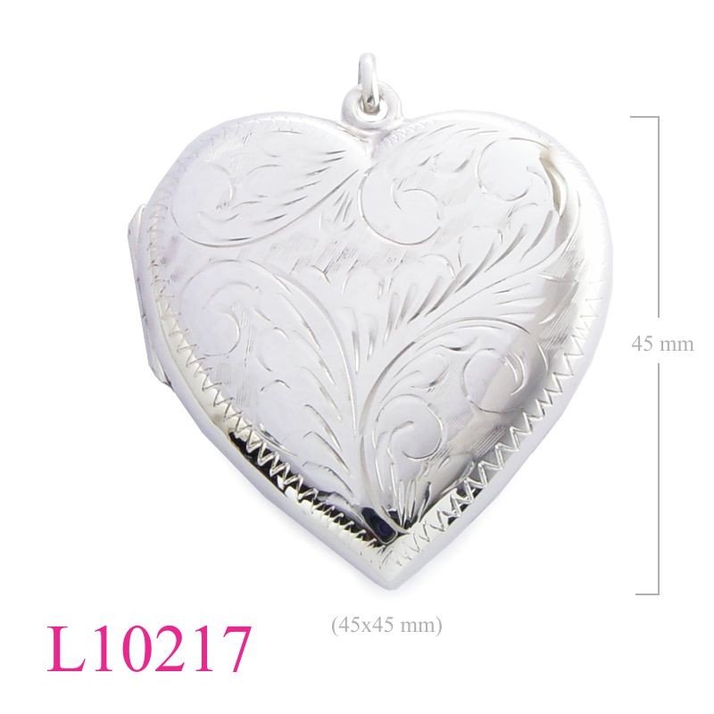 Heart Locket, 45mm engraved .