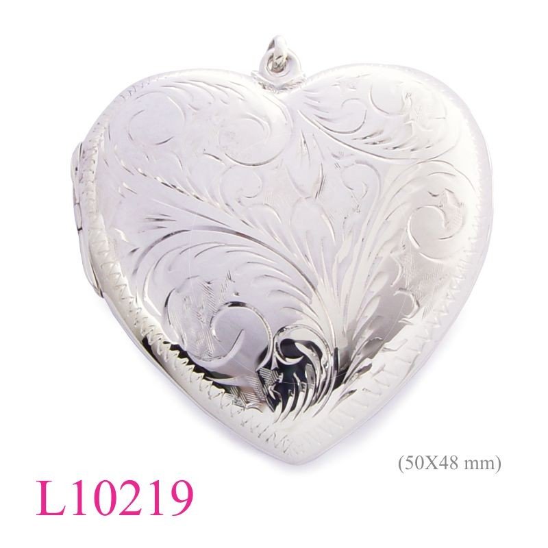 Heart Locket, 50mm engraved .