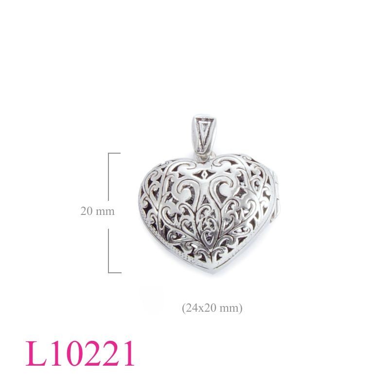 Heart Locket, 23mm cut out .