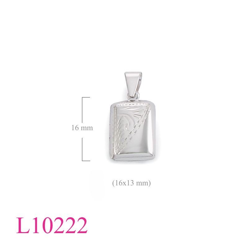 Rectangle Locket, 12x16mm rectangle.