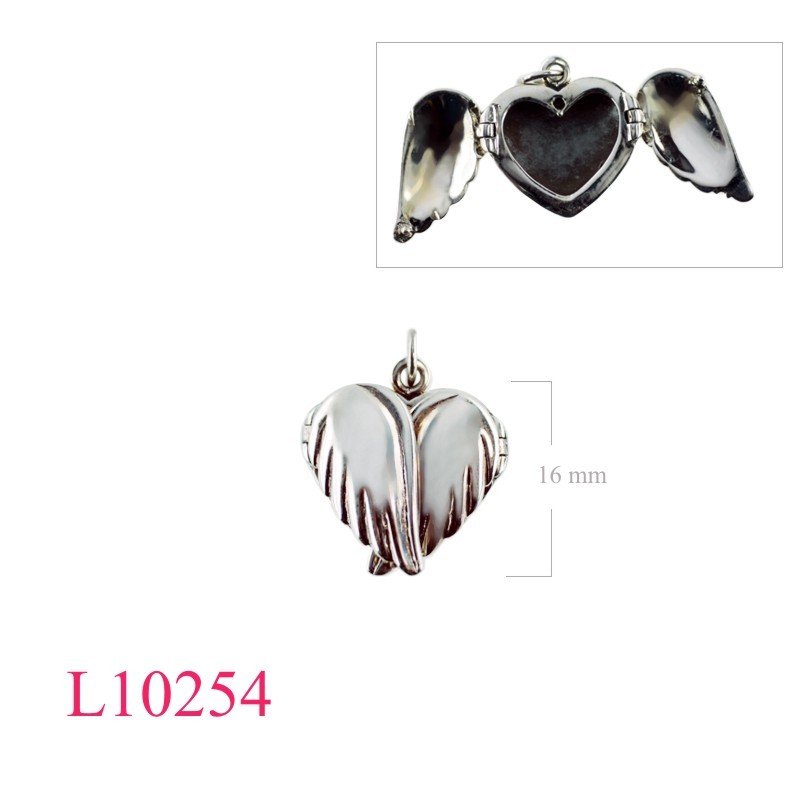 Wing Locket, Heart Locket, love wings,heart.