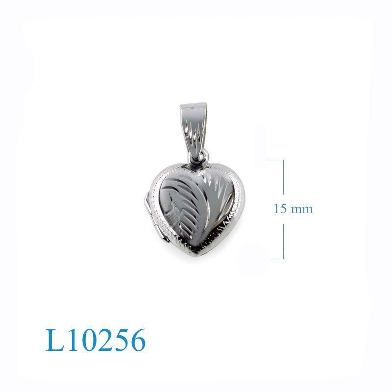 Heart Locket, 15mm engraved .