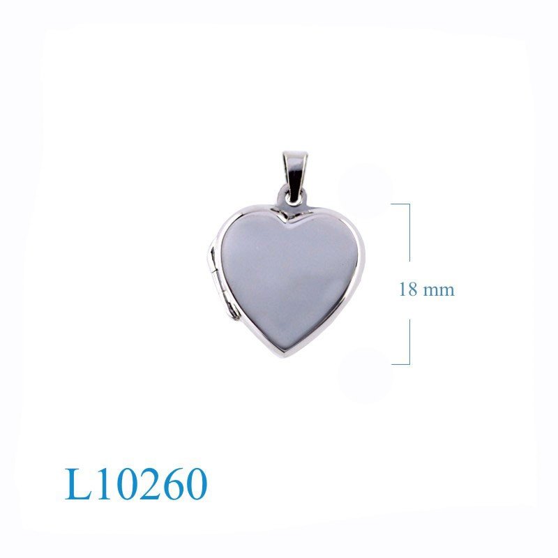 Heart Locket, 18x16mm flat .