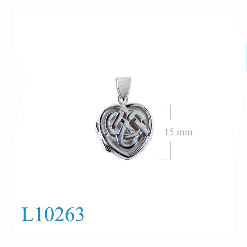 Celtic Locket, Heart Locket, 6mm Celtic heart.