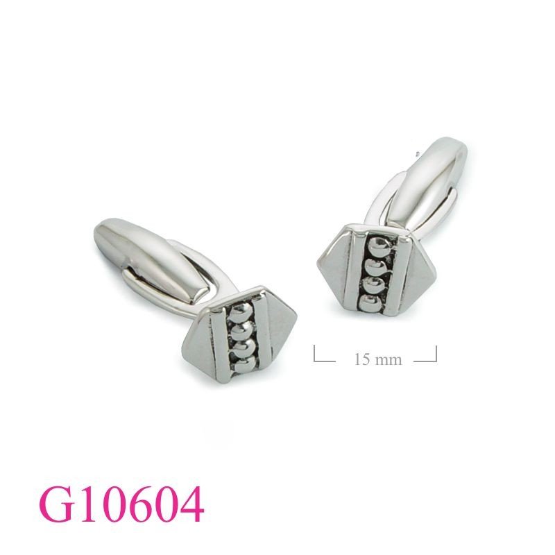 Gift Jewelry, hexagon and 4 dots cufflinks.
