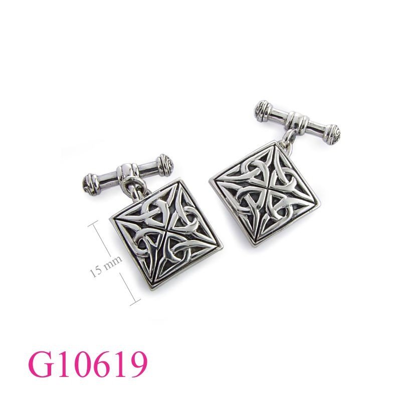 Celtic Gift Jewelry, square celtic cufflinks.