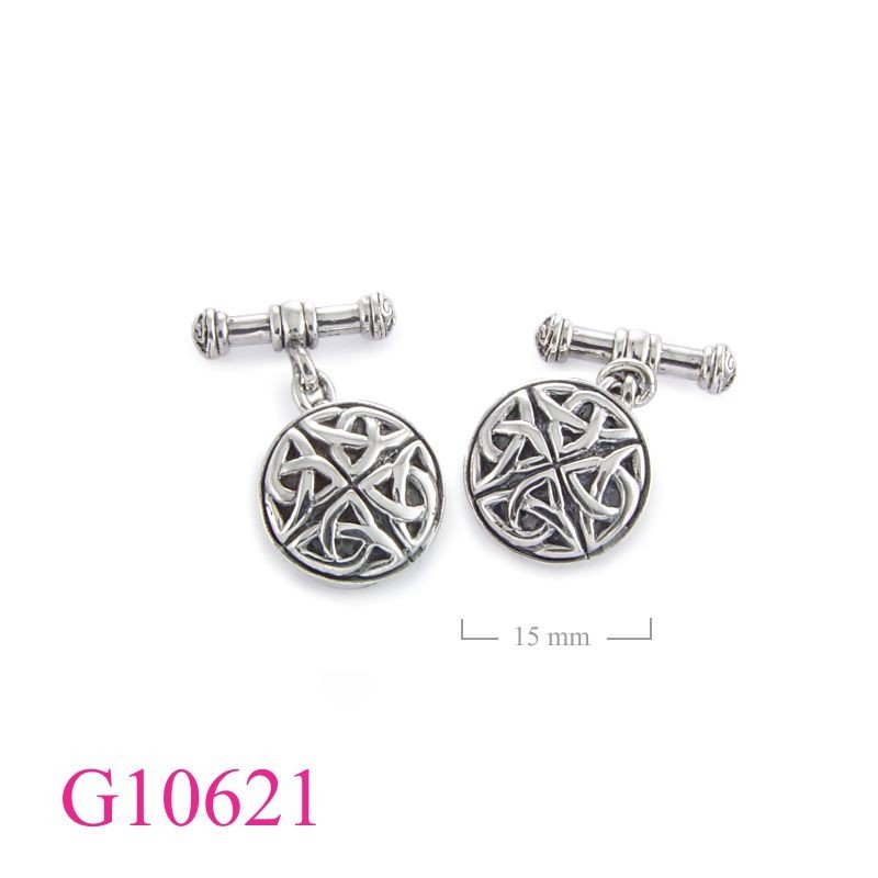 Celtic Gift Jewelry, round celtic cufflinks.