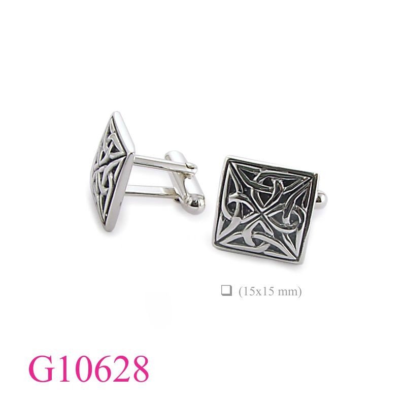 Celtic Cufflinks Gift Jewelry, square celtic spring cufflinks.