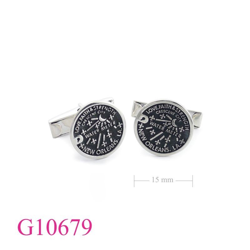 Gift Jewelry, 15mm "WATER METER" cufflinks.