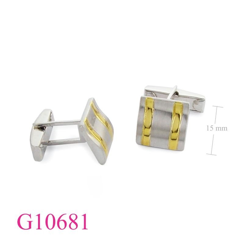 Gift Jewelry, 2 tones square cufflinks.