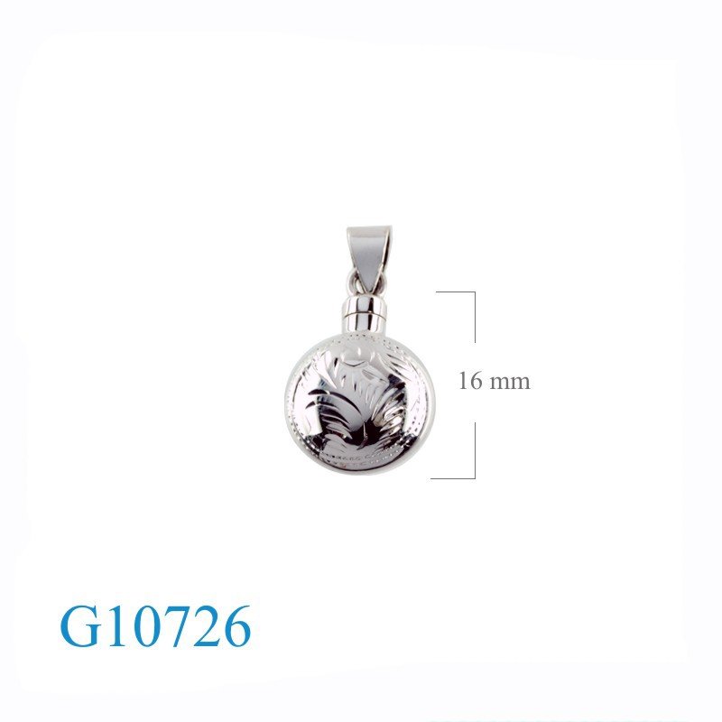 Gift jewelry, engraved round perfume bottle.