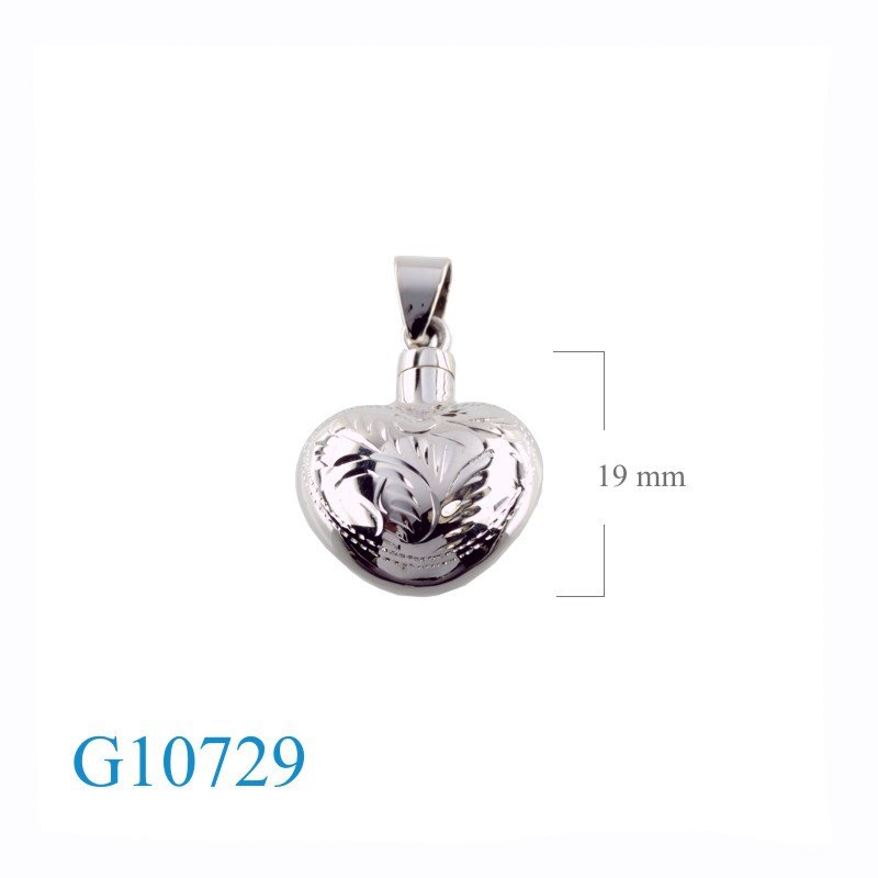 Gift jewelry, engraved  heart perfume bottle.