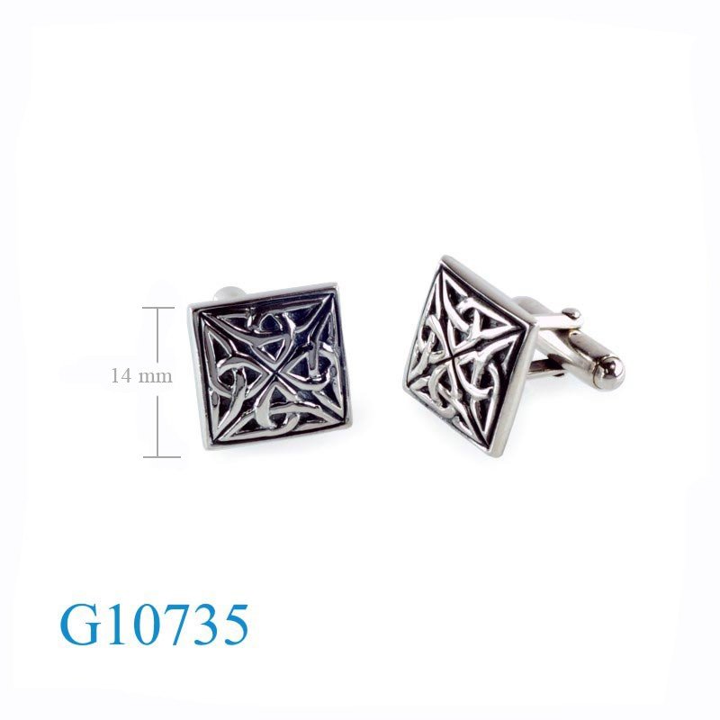 Gift Jewelry, square Celtic cufflink.